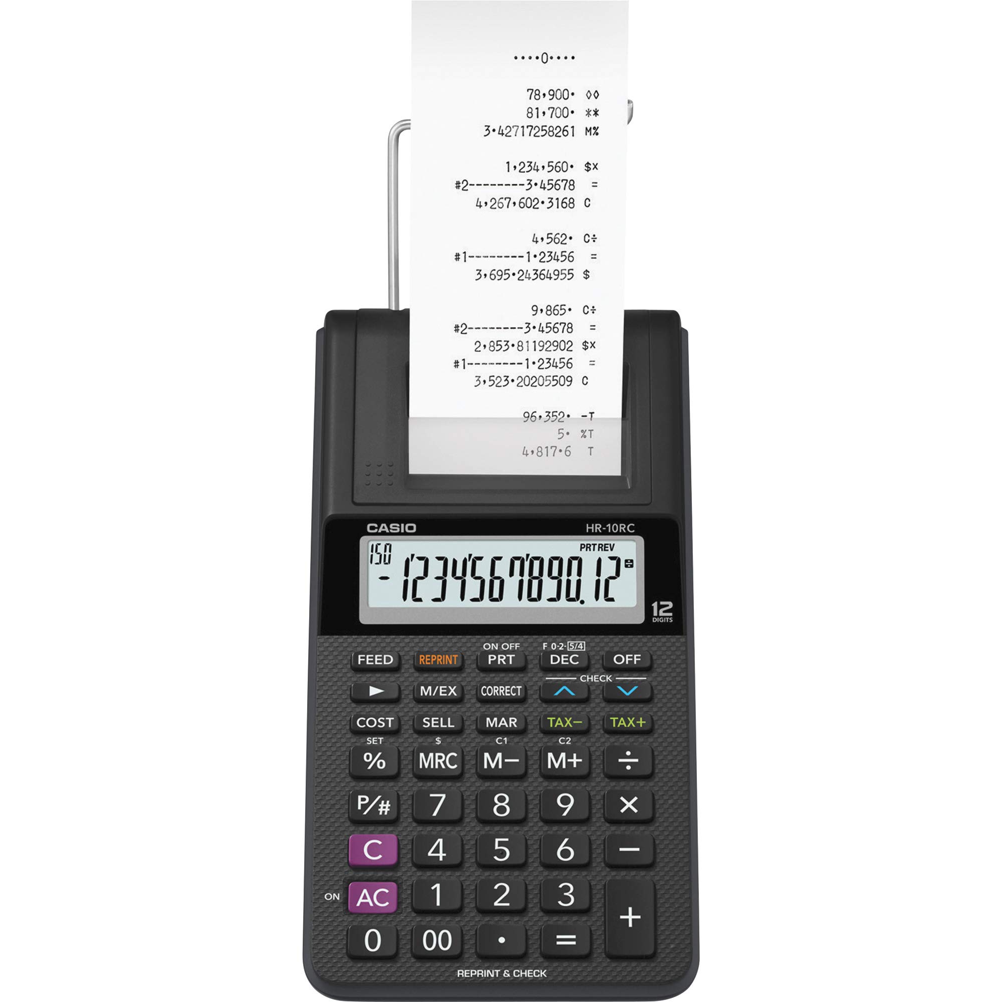 Amazon | カシオ HR-10RC 印刷電卓 | プリンタ電卓 | 文房具